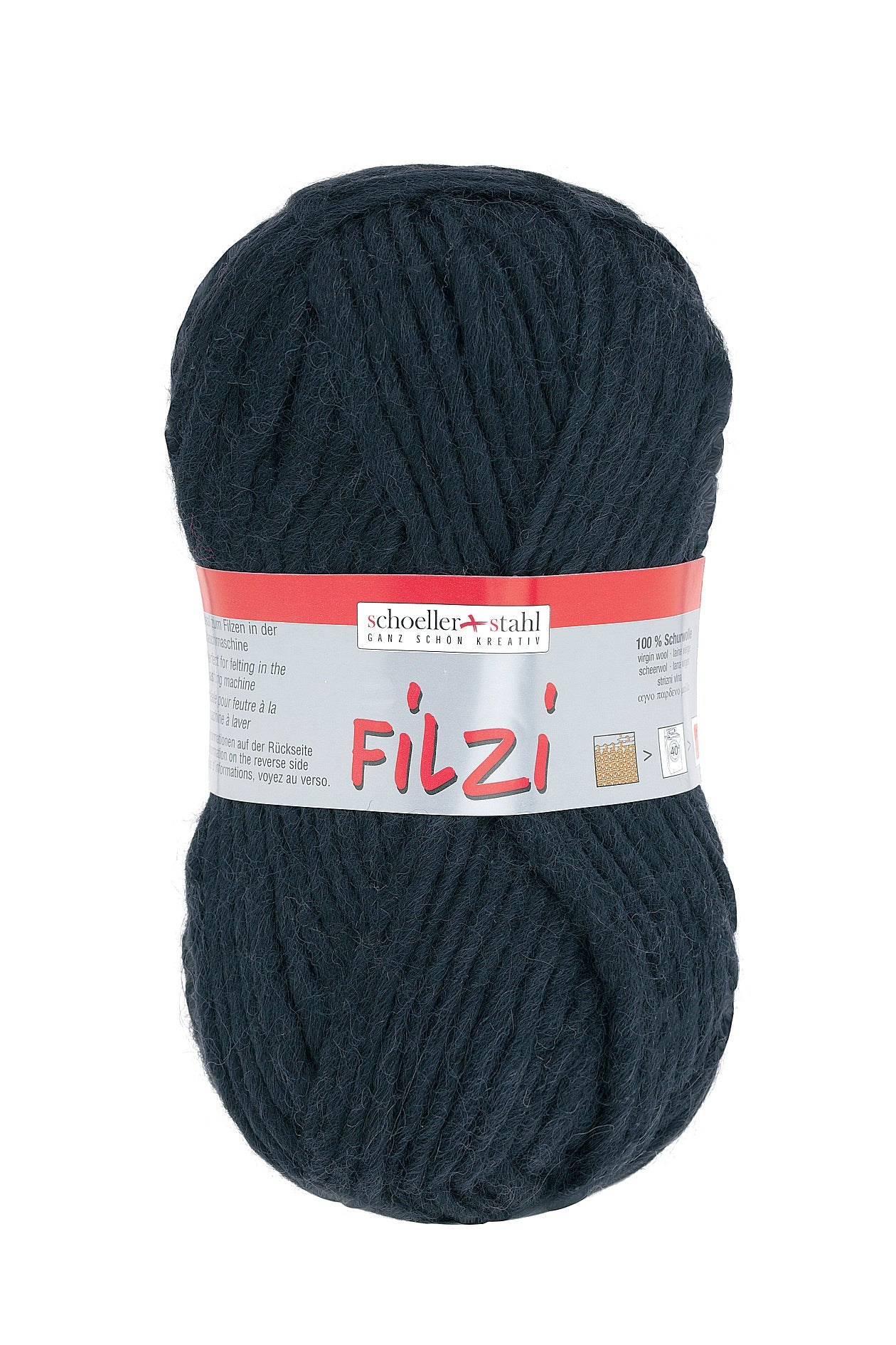 FILZI 50g | Farbe 02 - SCHWARZ - ggh Wolle