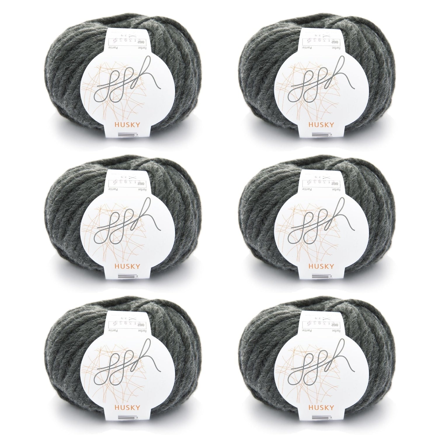 ggh Husky Box | 300g Set (6x50g) – 002 – Anthrazit - ggh Wolle