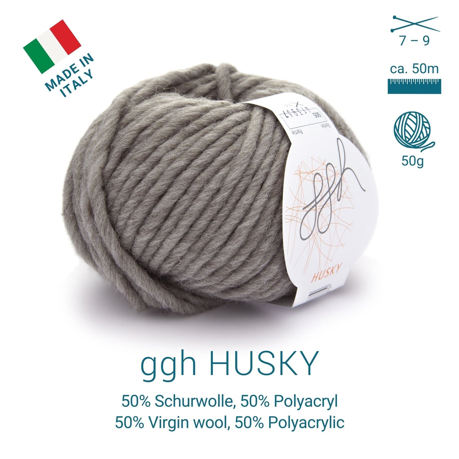ggh Husky Box | 300g Set (6x50g) – 005 – Feldstein - ggh Wolle