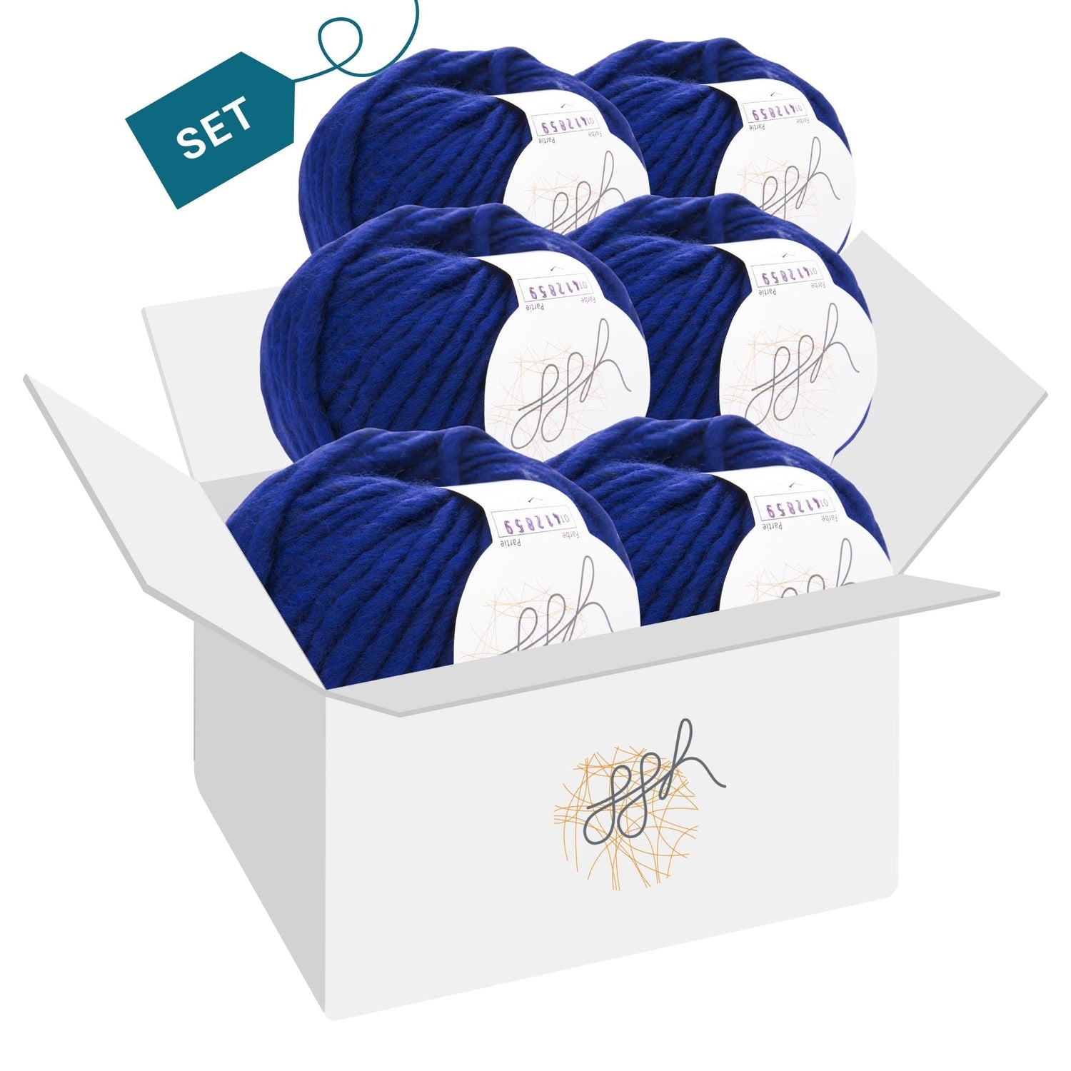 ggh Husky Box | 300g Set (6x50g) – 011 – Royalblau - ggh Wolle