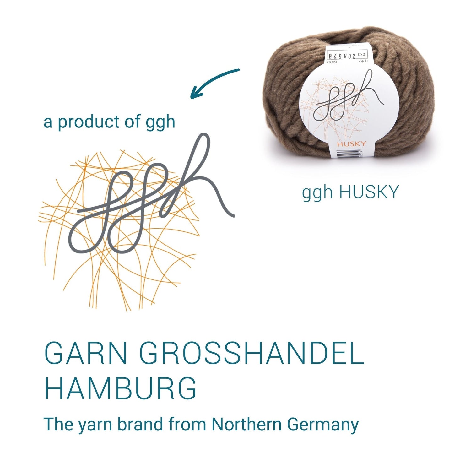 ggh Husky Box | 300g Set (6x50g) – 030 – Lederbraun - ggh Wolle