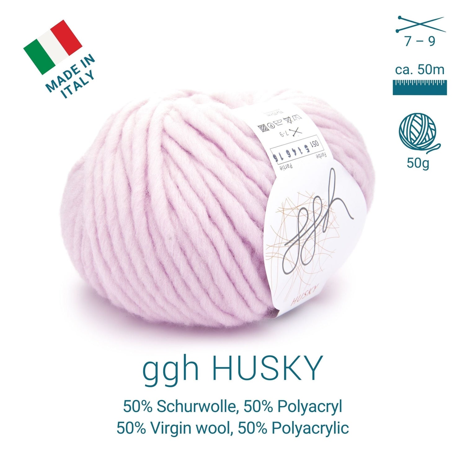 ggh Husky Box | 300g Set (6x50g) – 051 – Rosa - ggh Wolle