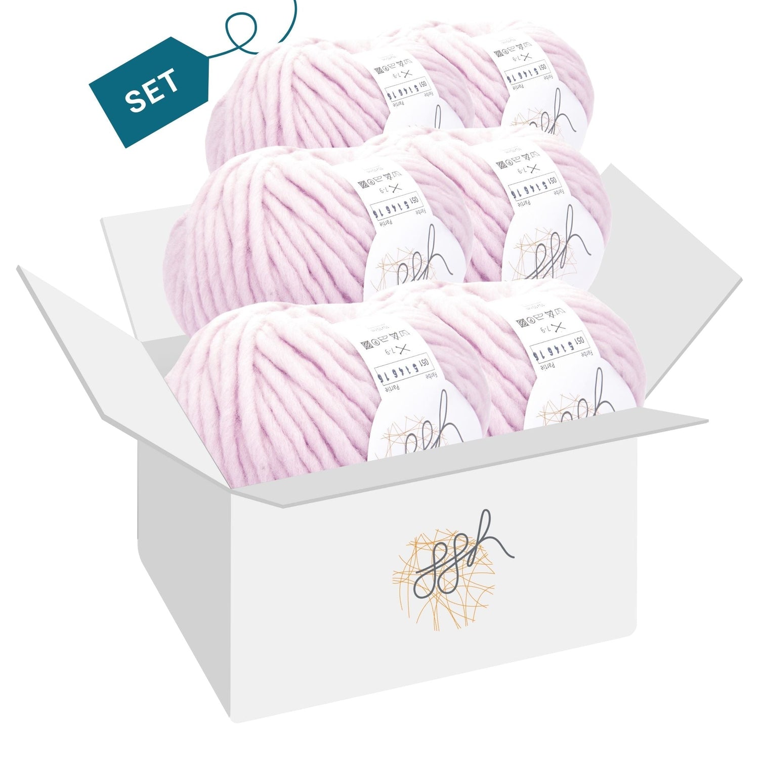 ggh Husky Box | 300g Set (6x50g) – 051 – Rosa - ggh Wolle