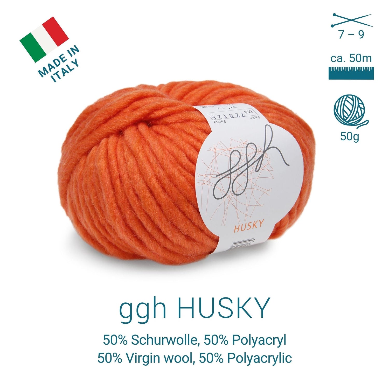 ggh Husky Box | 300g Set (6x50g) – 055 – Korallorange - ggh Wolle