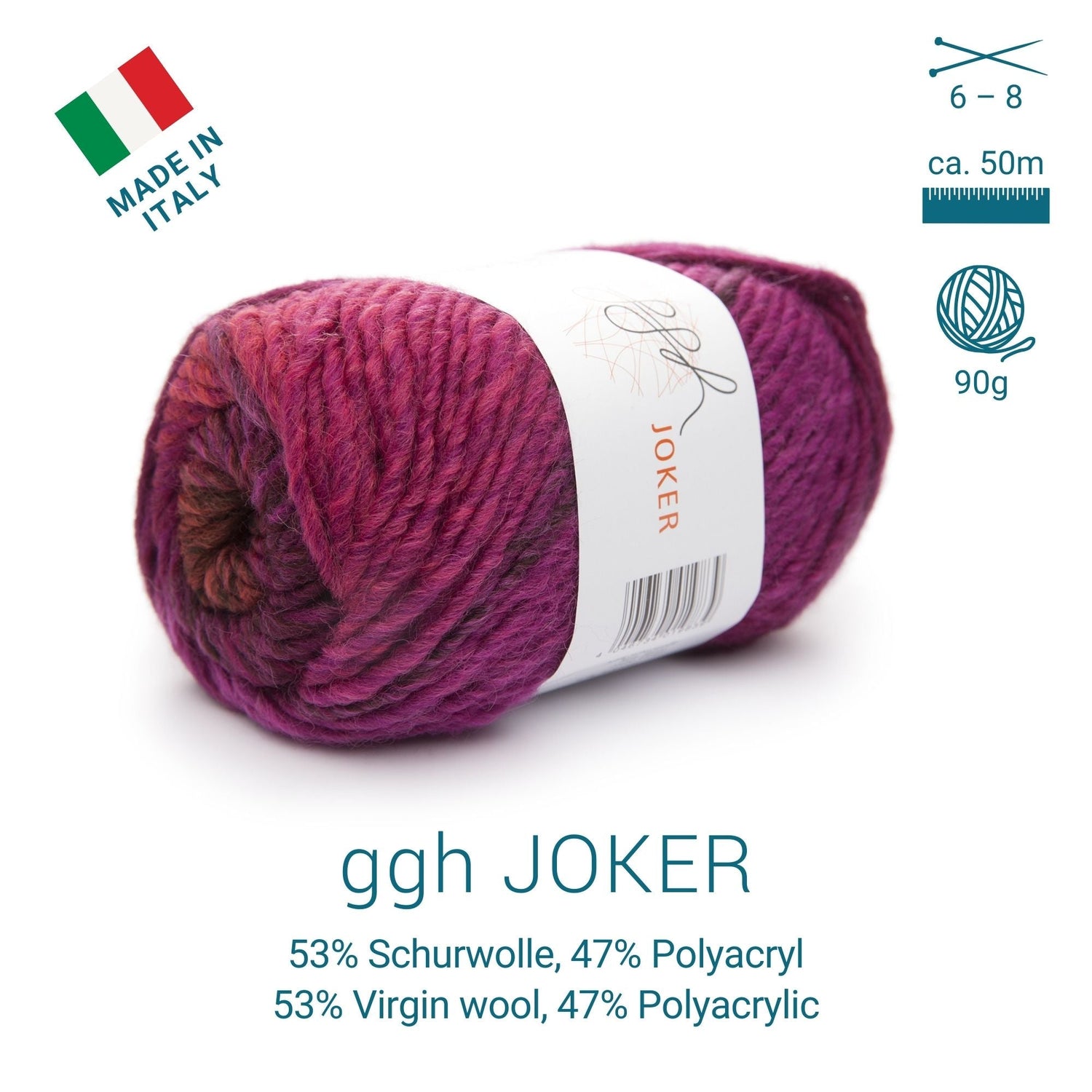 ggh Joker Box | 300g Set (6x50g) | 006 - Rostrot - Zyklam - ggh Wolle