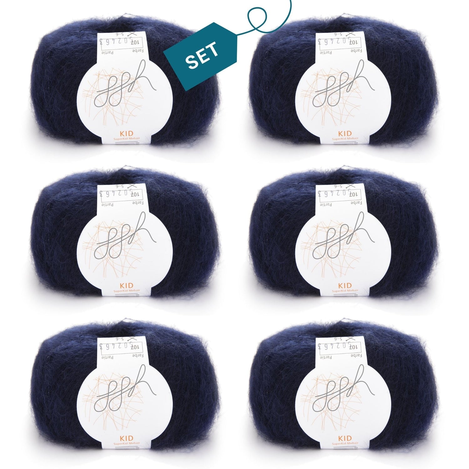 ggh Kid Box | 150g Set (6x25g)| 107 - Tiefes Kobalt - ggh Wolle