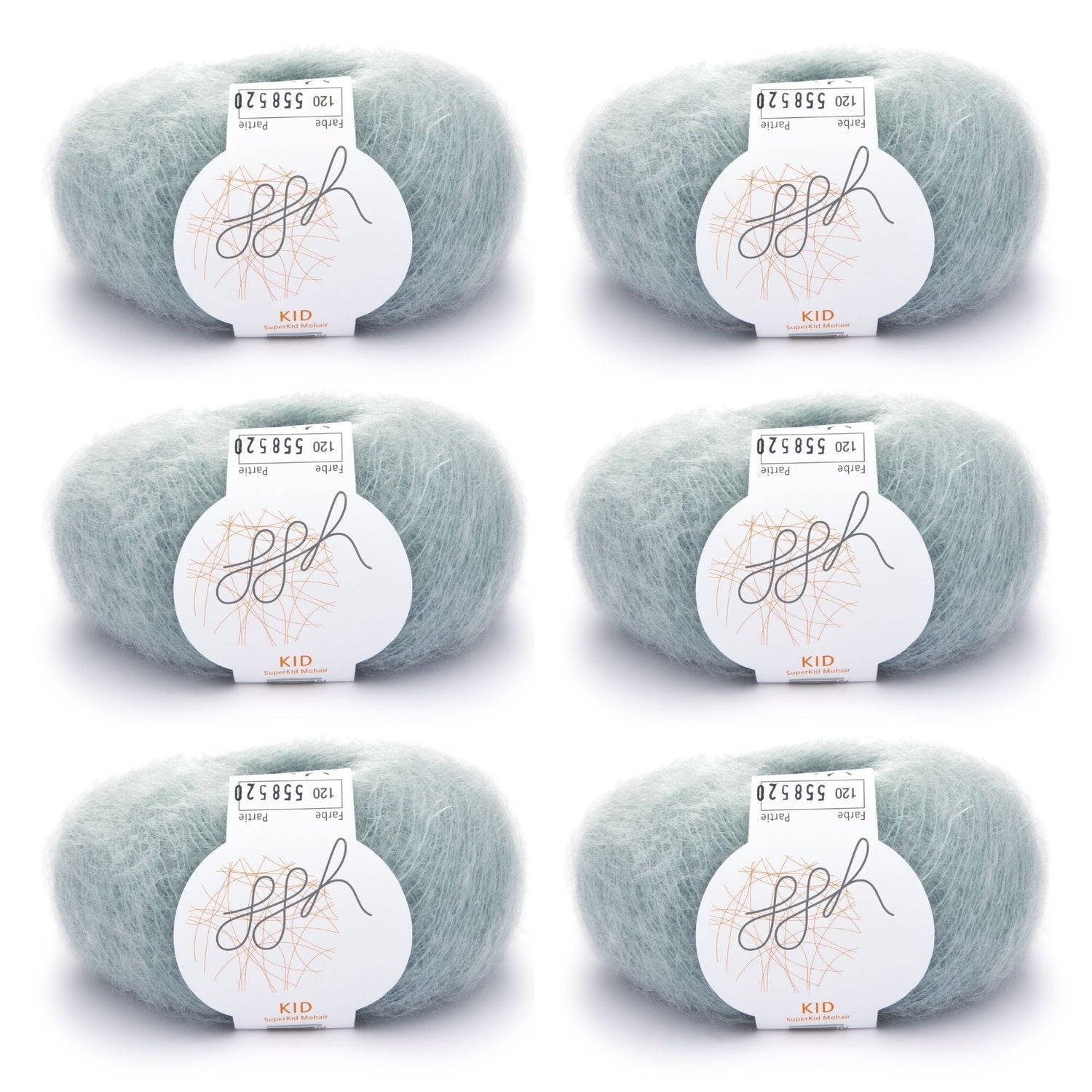 ggh Kid Box | 150g Set (6x25g)| 120 - Schimmerndes Glas - ggh Wolle