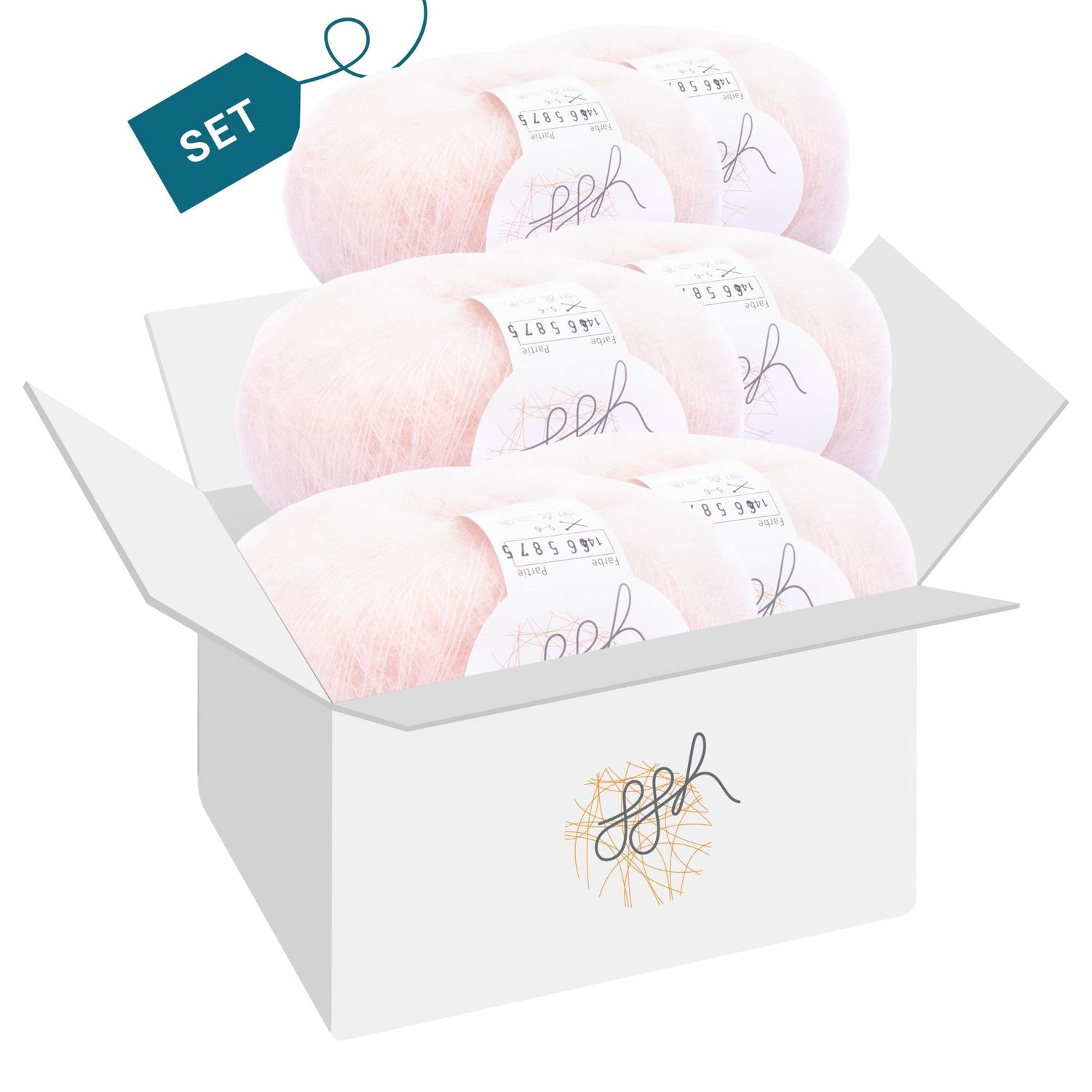 ggh Kid Box | 150g Set (6x25g)| 145 - Purpurrot - ggh Wolle
