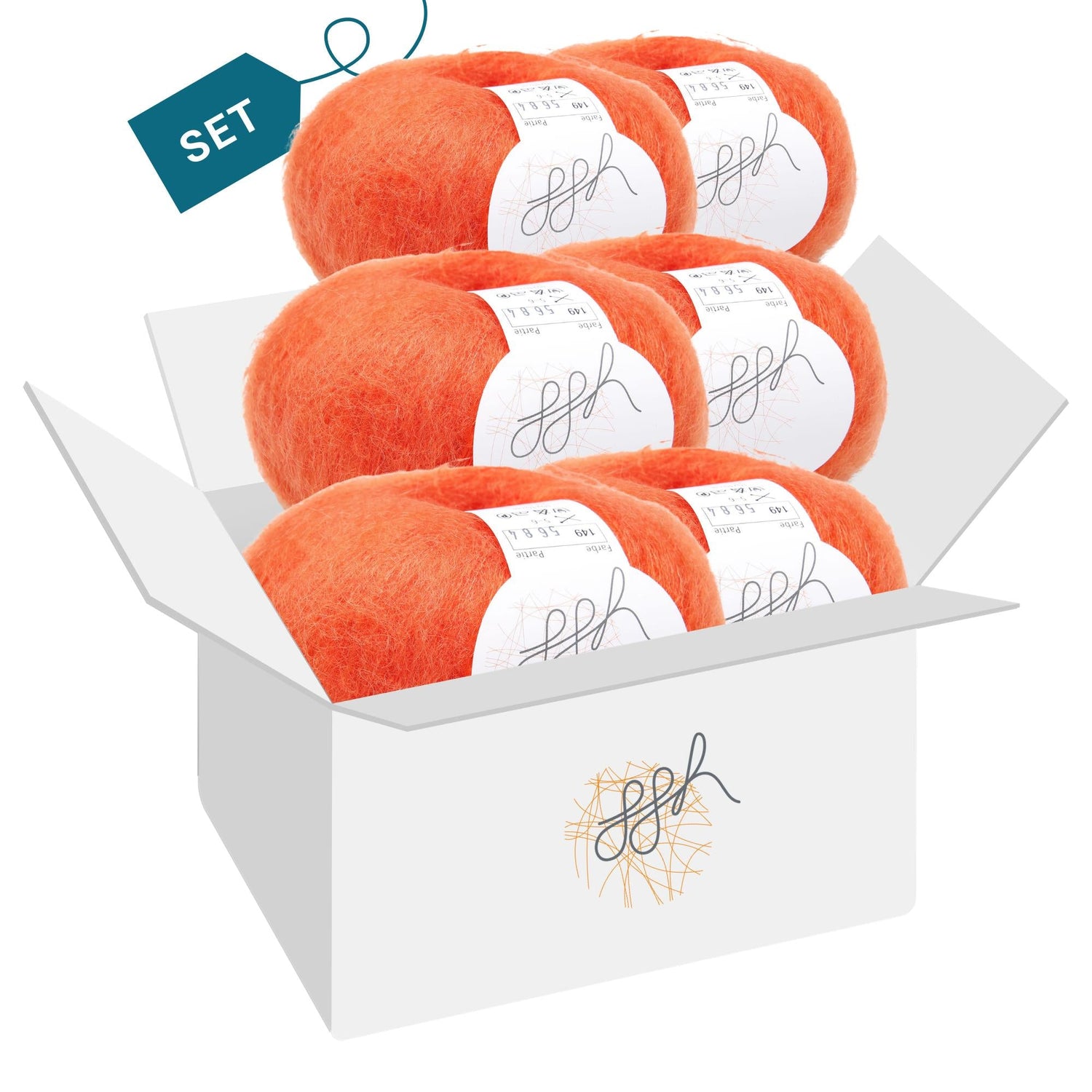 ggh Kid Box | 150g Set (6x25g)| 149 - Herbstorange - ggh Wolle