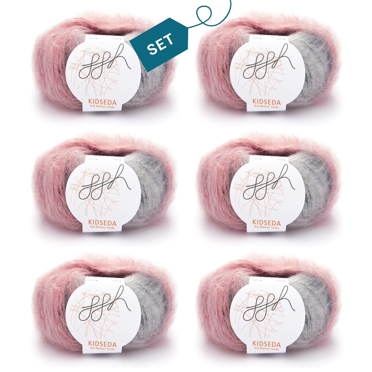 ggh Kidseda Box | 205 - Lachs - Grau meliert - ggh Wolle