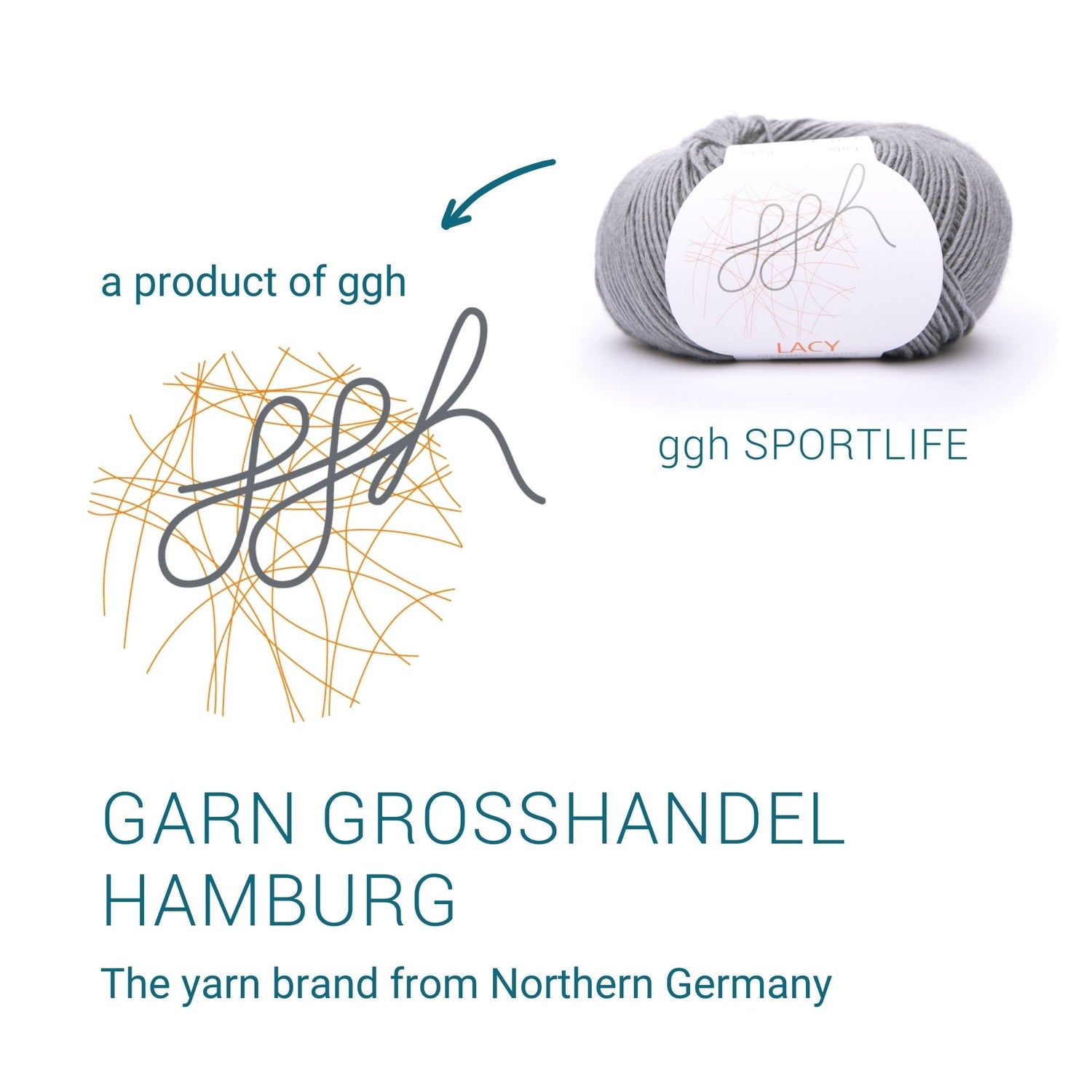 GGH Lacy | Merinowolle mit Seide | 25g - 150m | 020 - Grau - ggh Wolle