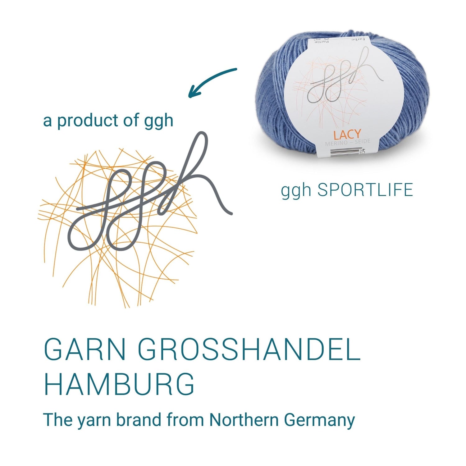 ggh Lacy | Set mit 4 x 25g (insg. 100g) - 021 - Blau - ggh Wolle