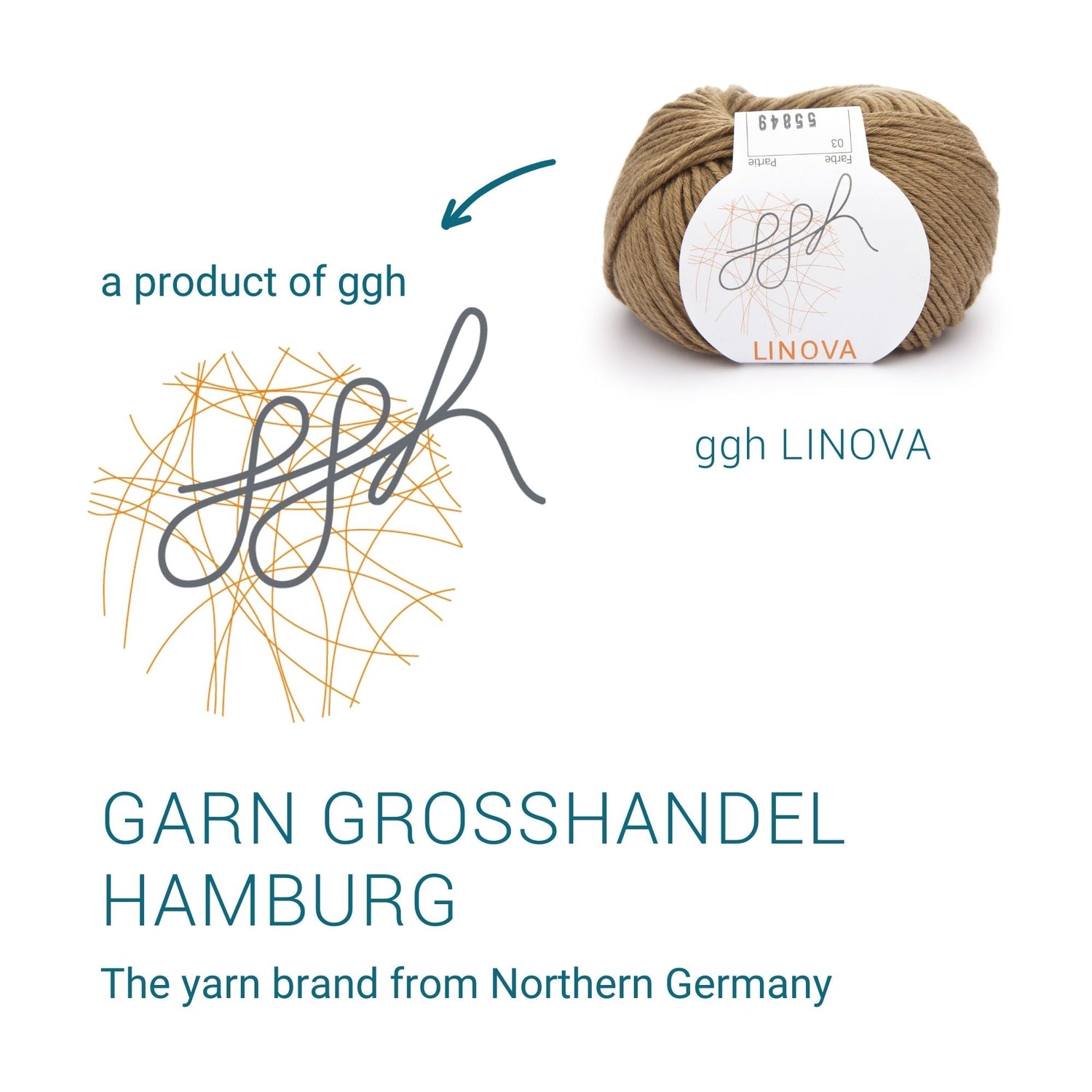 ggh Linova | 100% Baumwolle | 100m/50g | 003 - Haselnuss - ggh Wolle