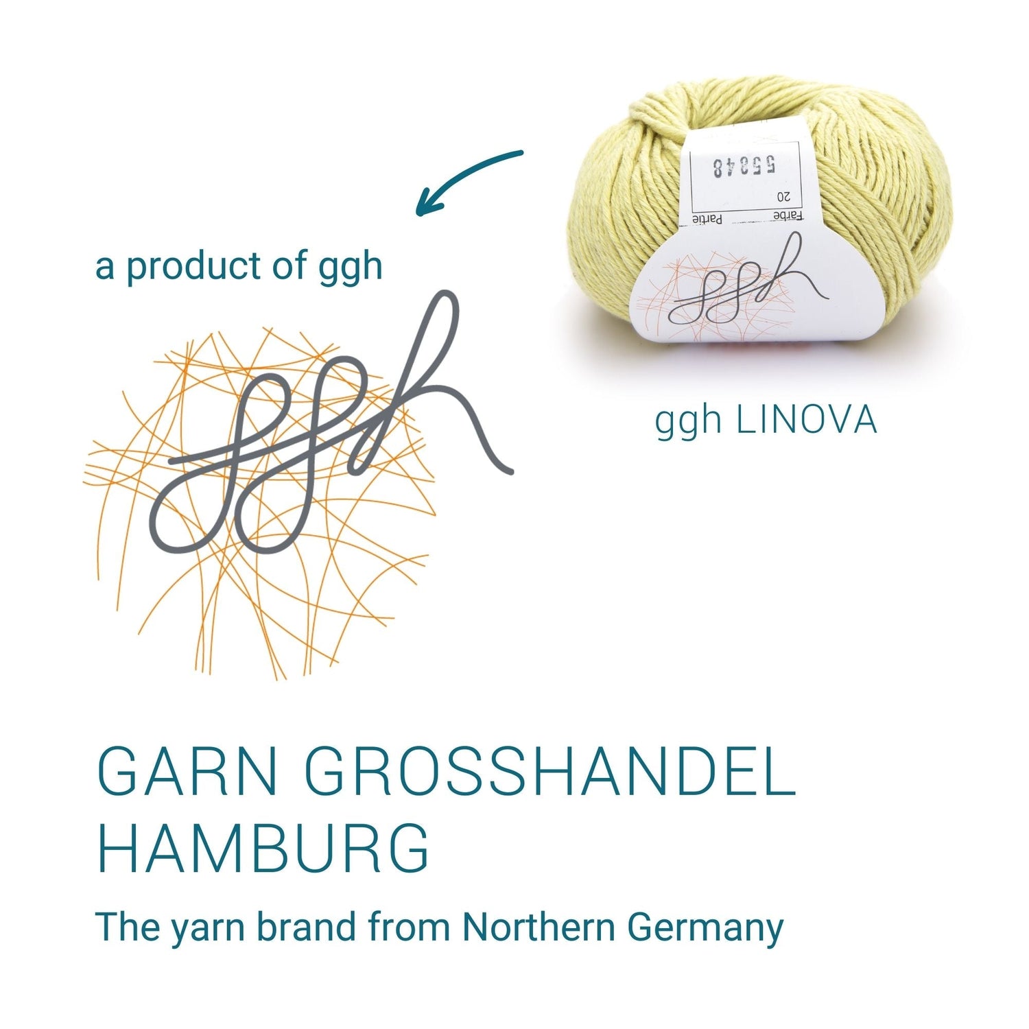 ggh Linova | 100% Baumwolle | 100m/50g | 020 - Cremegelb - ggh Wolle
