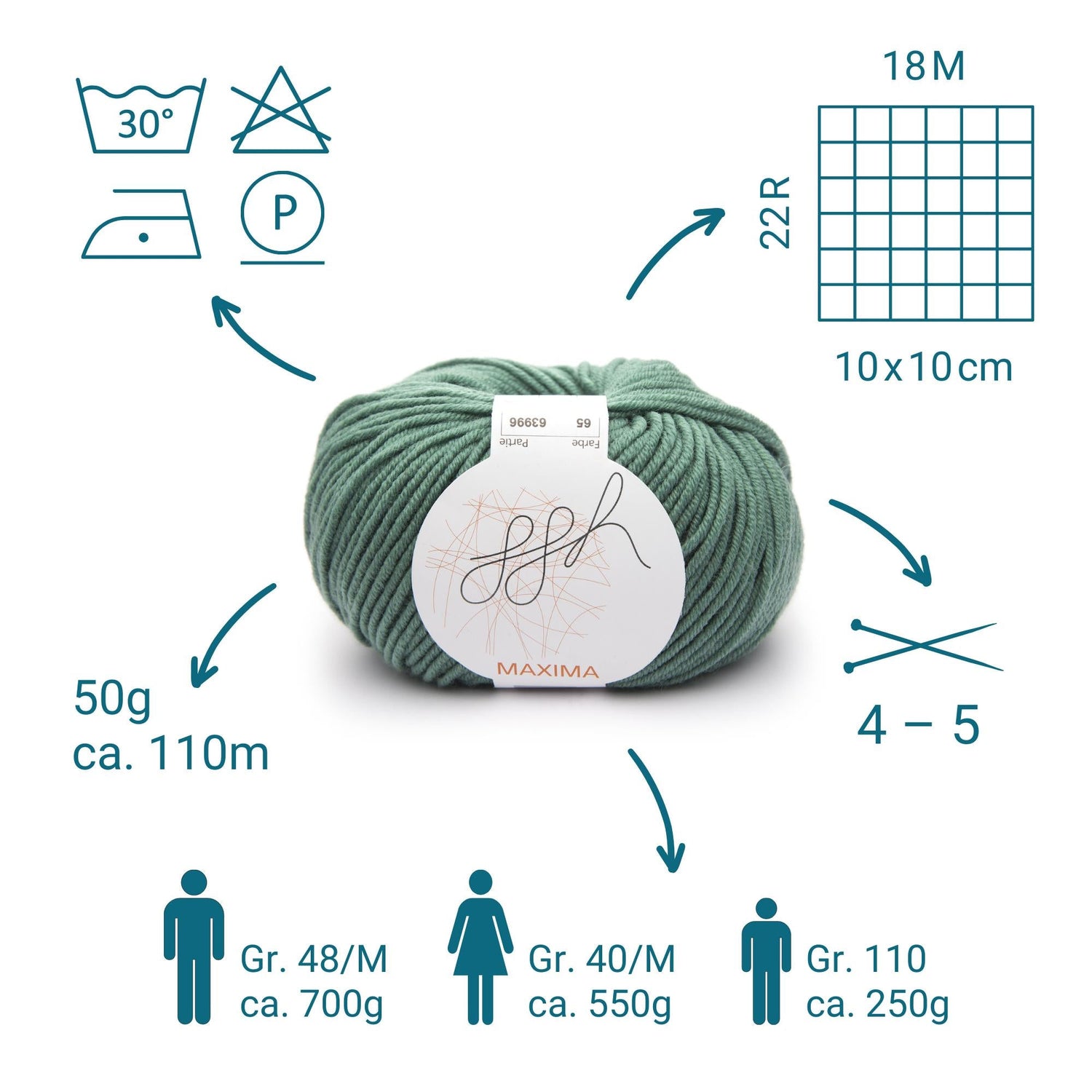 ggh Maxima | 065 - Berylgrün - ggh Wolle