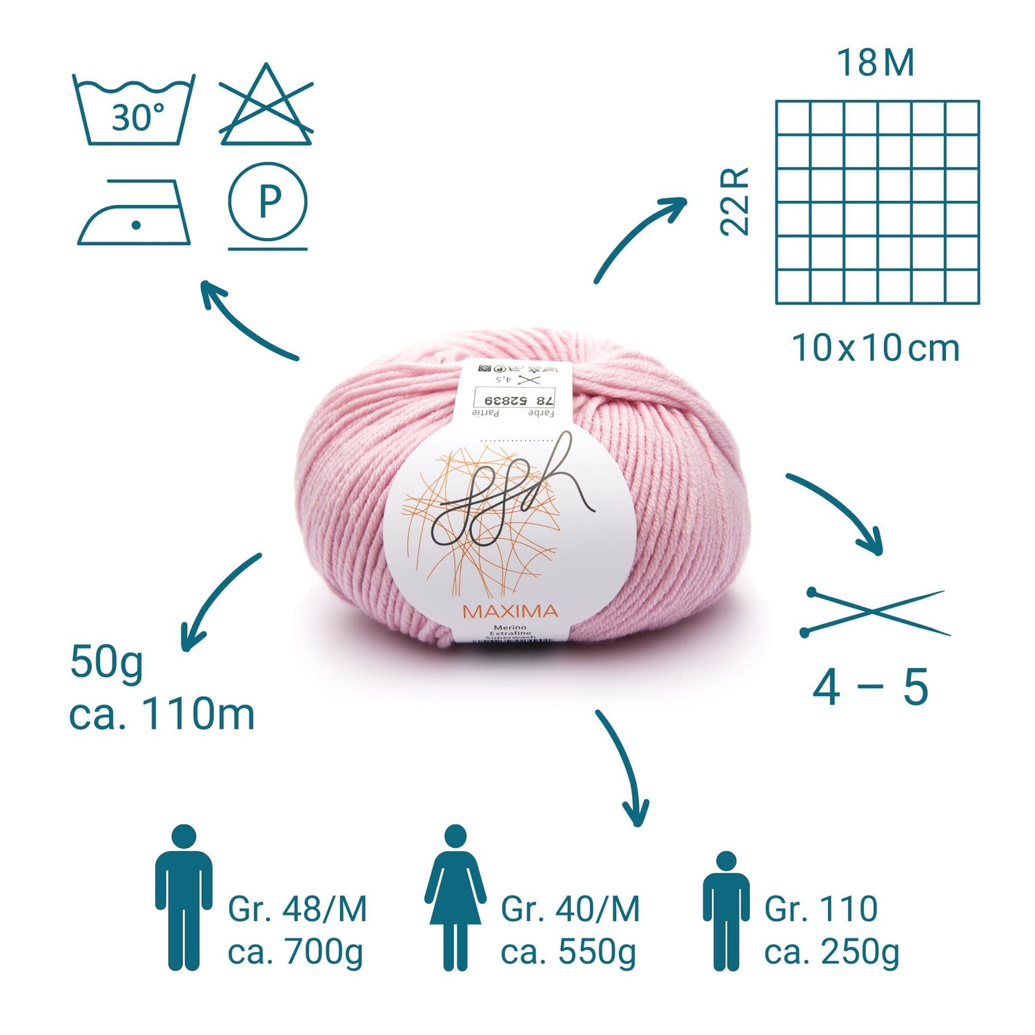 ggh Maxima | 078 - Puderrosa - ggh Wolle