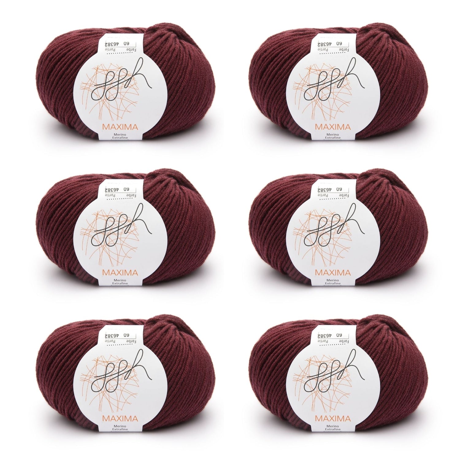 ggh Maxima Box | 300g Set (6x50g) – 060 – Ochsenblut - ggh Wolle