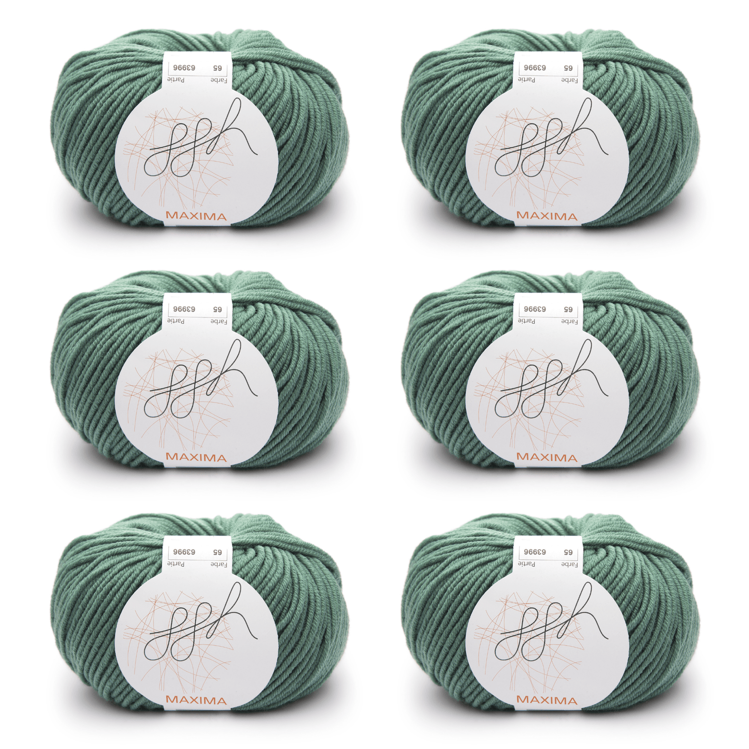 ggh Maxima Box | 300g Set (6x50g) – 065 – Berylgrün - ggh Wolle