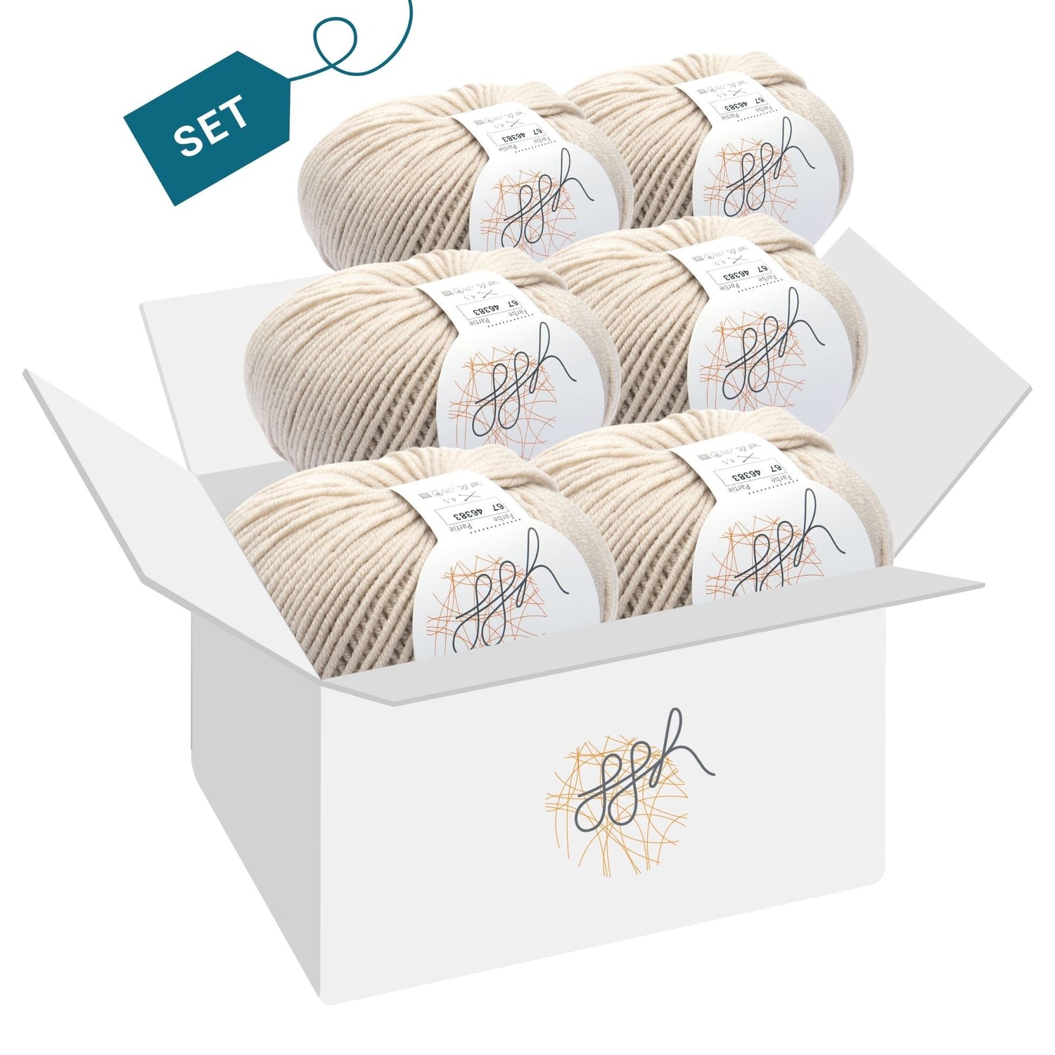 ggh Maxima Box | 300g Set (6x50g) – 067 – Angorakanin - ggh Wolle