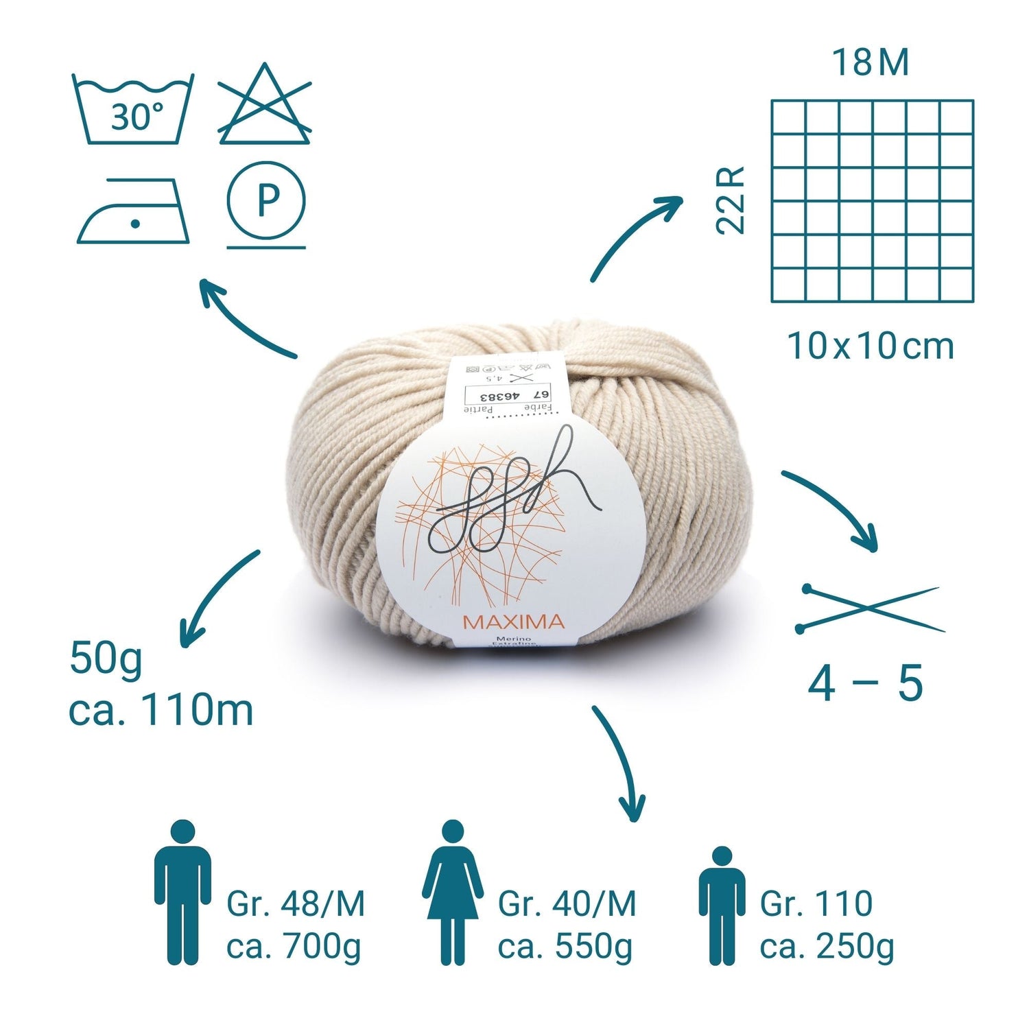 ggh Maxima Box | 300g Set (6x50g) – 067 – Angorakanin - ggh Wolle