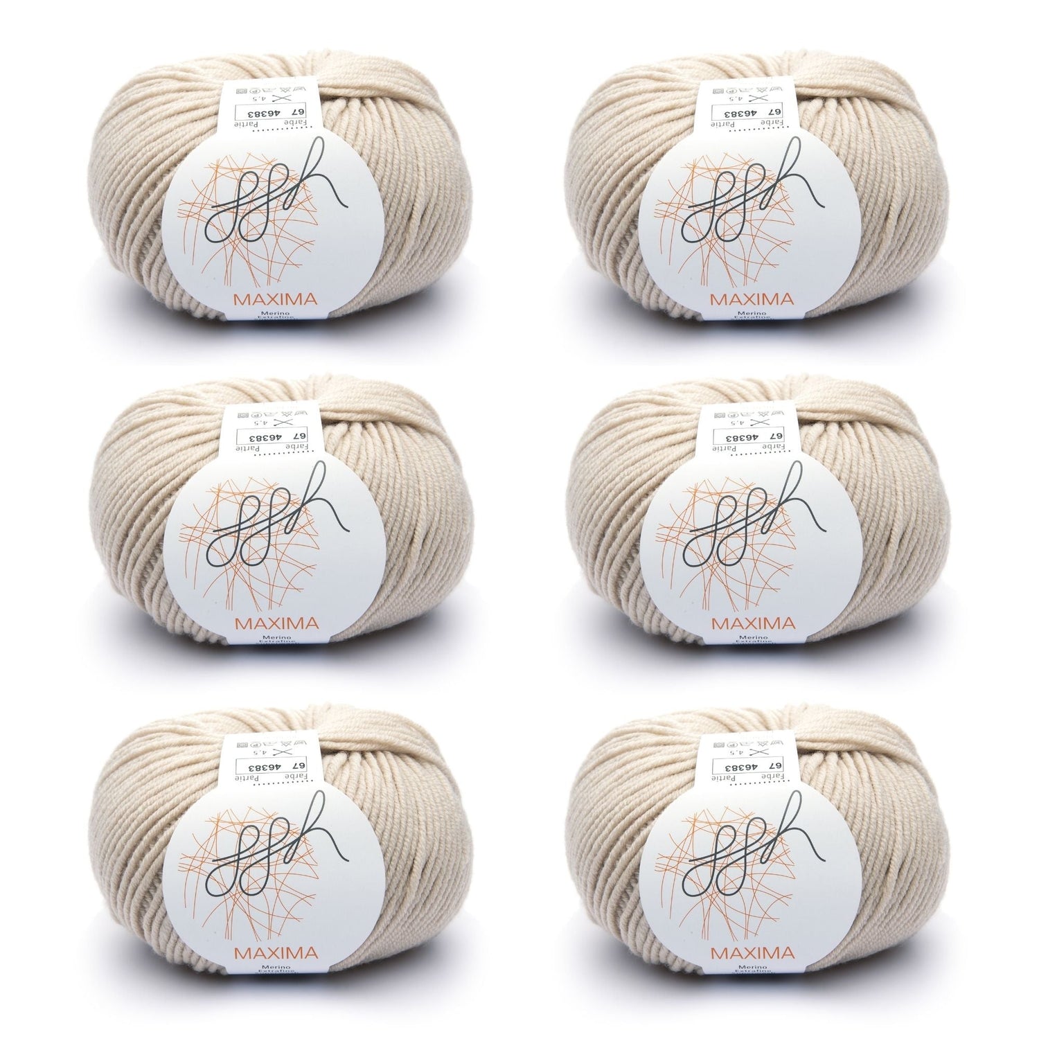 ggh Maxima Box | 300g Set (6x50g) – 067 – Angorakanin - ggh Wolle