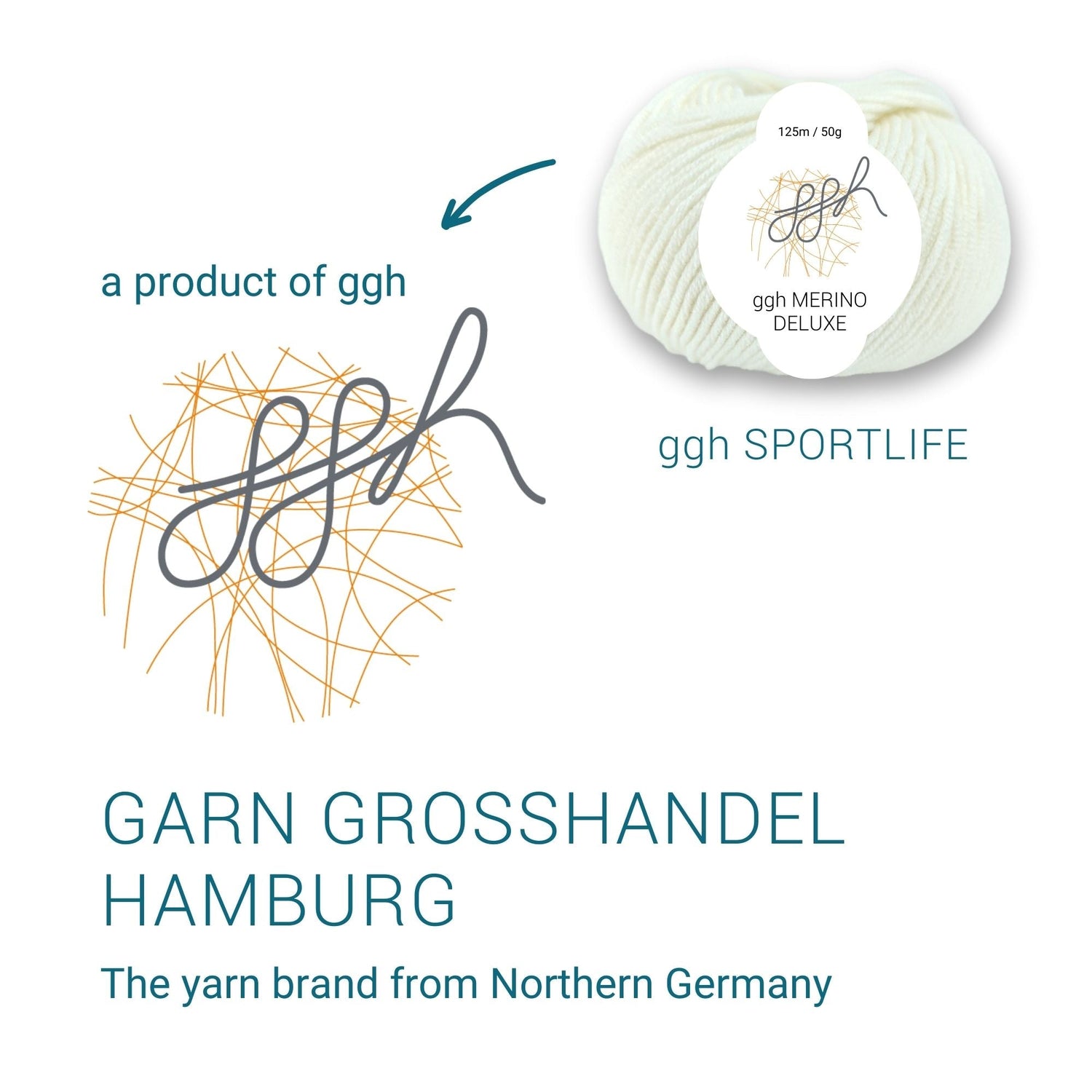 ggh Merino Deluxe - 300g Set (6x50g) - 003 - Wollweiß - ggh Wolle