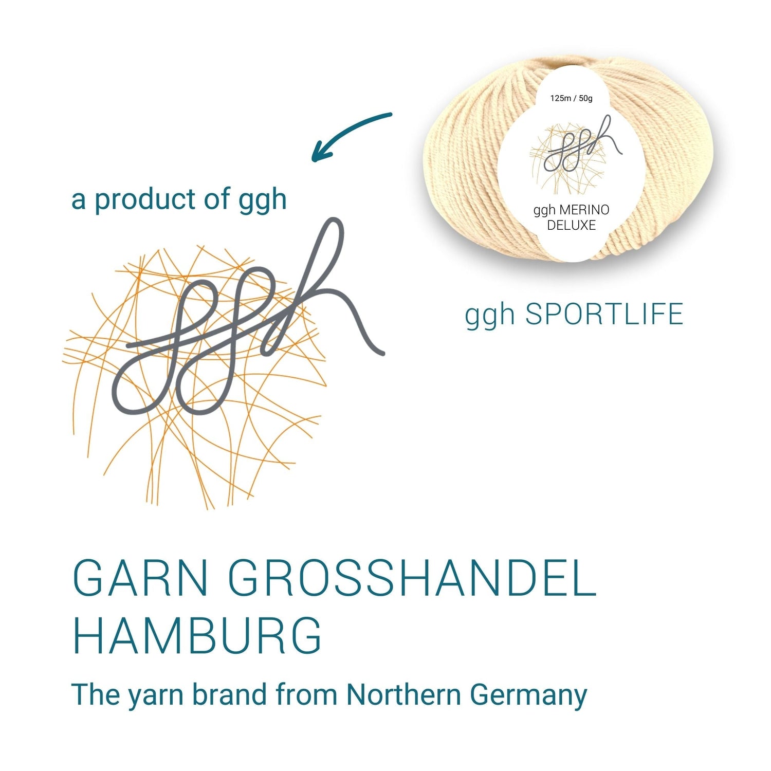 ggh Merino Deluxe - 300g Set (6x50g) - 009 - Creme - ggh Wolle