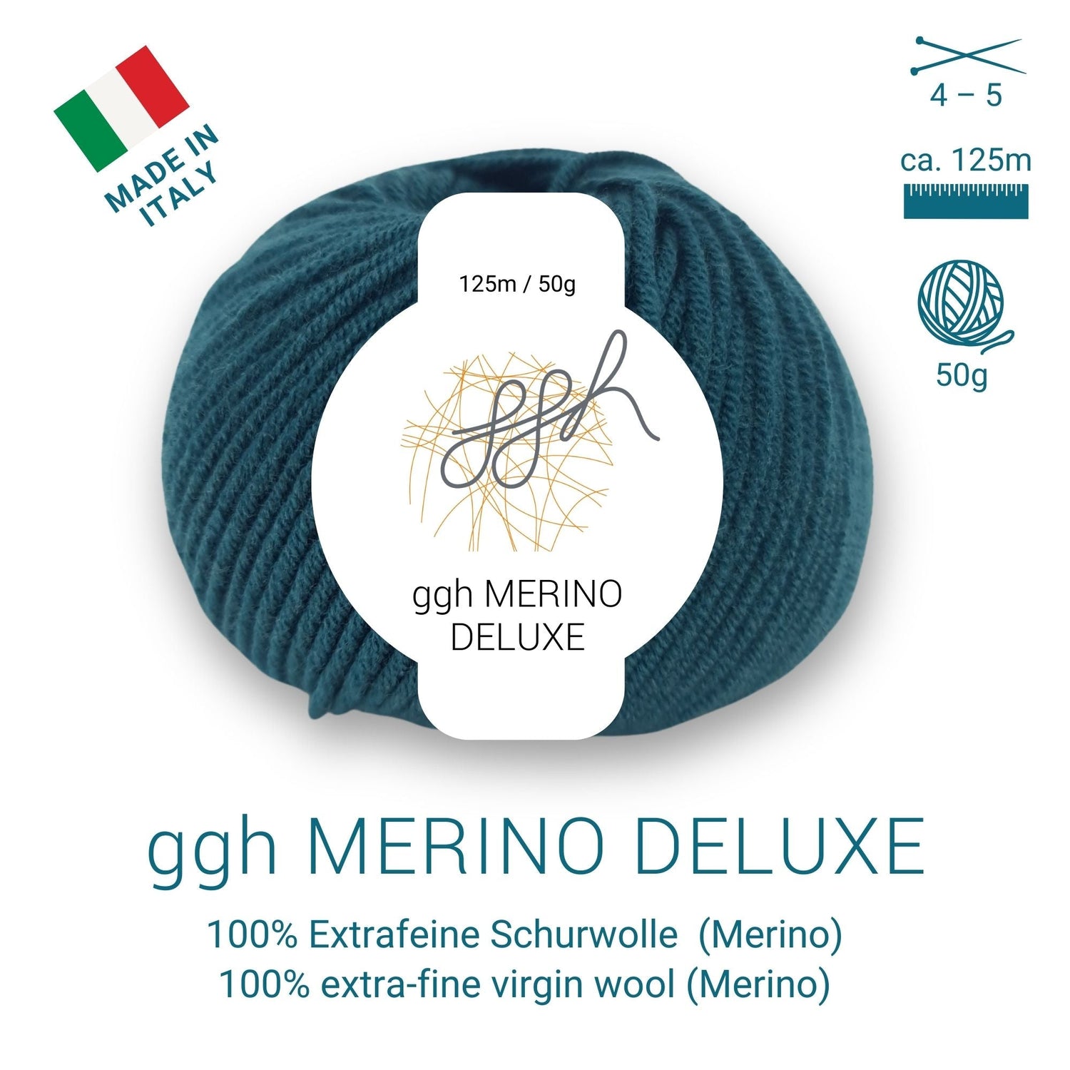 ggh Merino Deluxe - 300g Set (6x50g) - 017 - Jägergrün - ggh Wolle