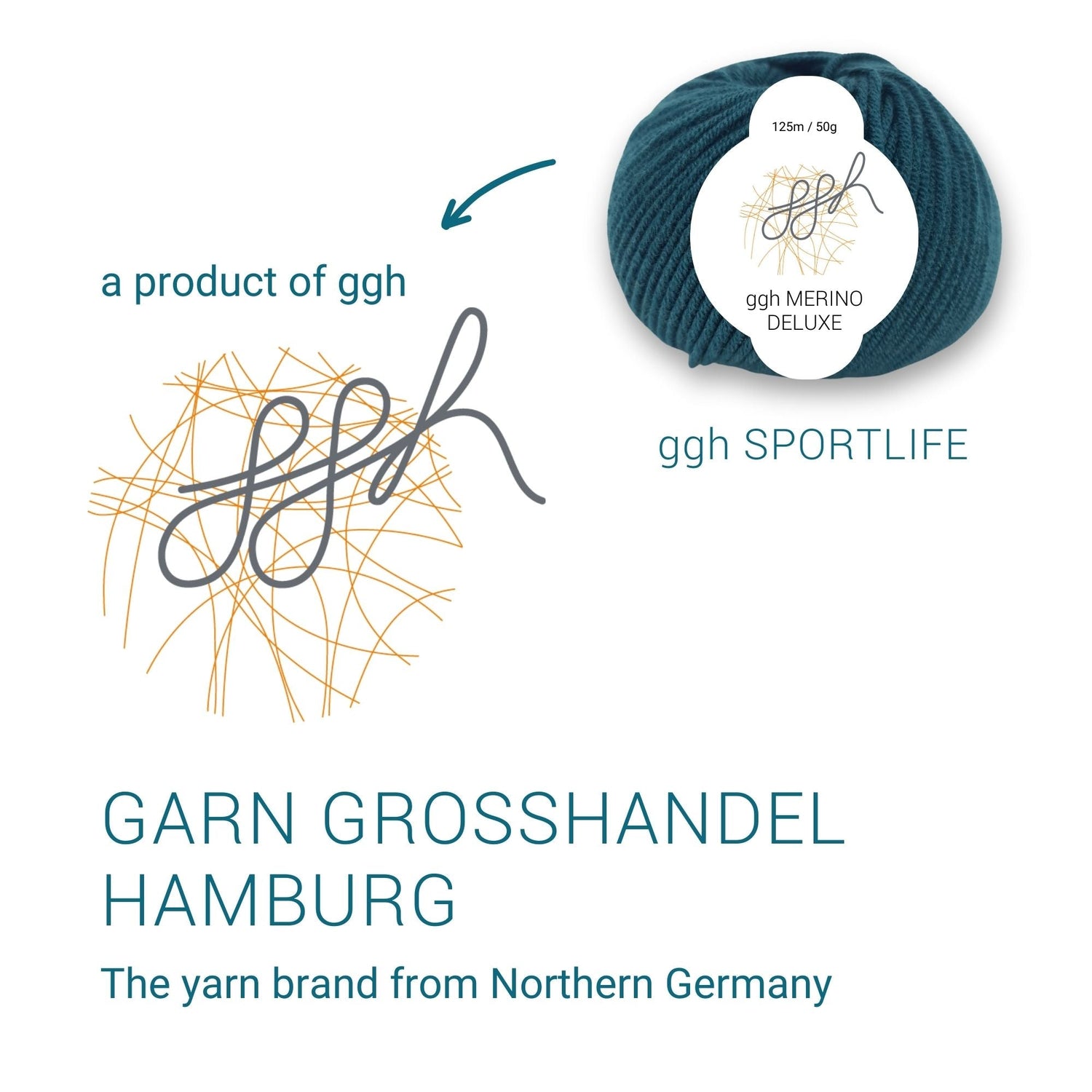ggh Merino Deluxe - 300g Set (6x50g) - 017 - Jägergrün - ggh Wolle