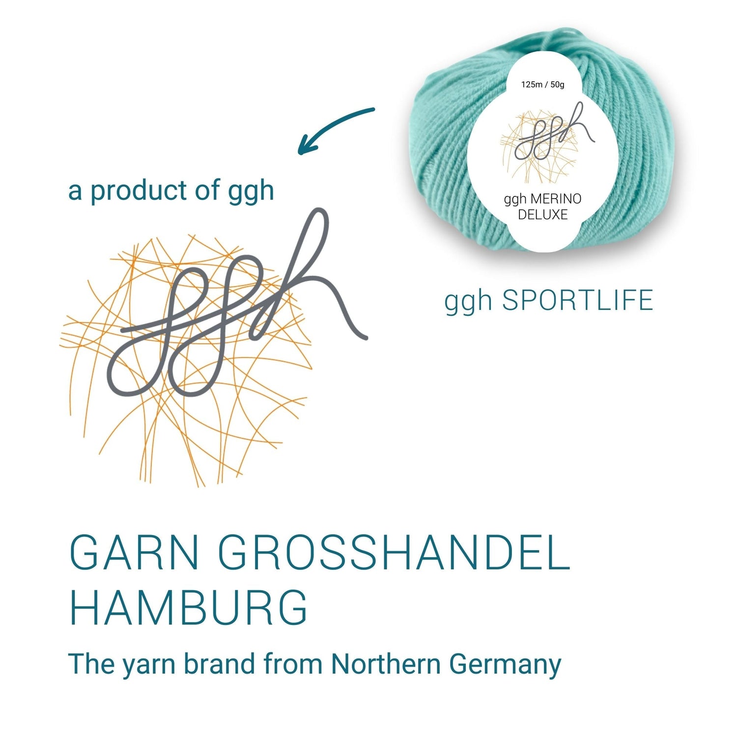 ggh Merino Deluxe - 300g Set (6x50g) - 021 - Türkis - ggh Wolle