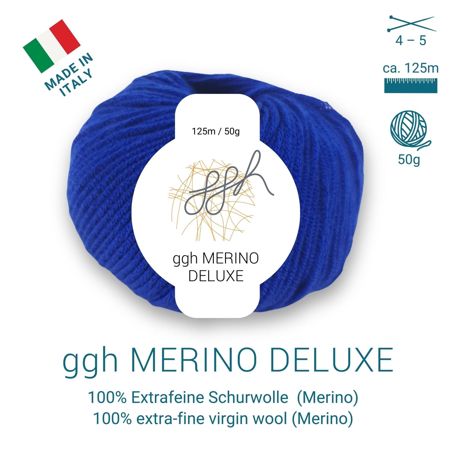 ggh Merino Deluxe - 300g Set (6x50g) - 022 - Dunkelblau - ggh Wolle