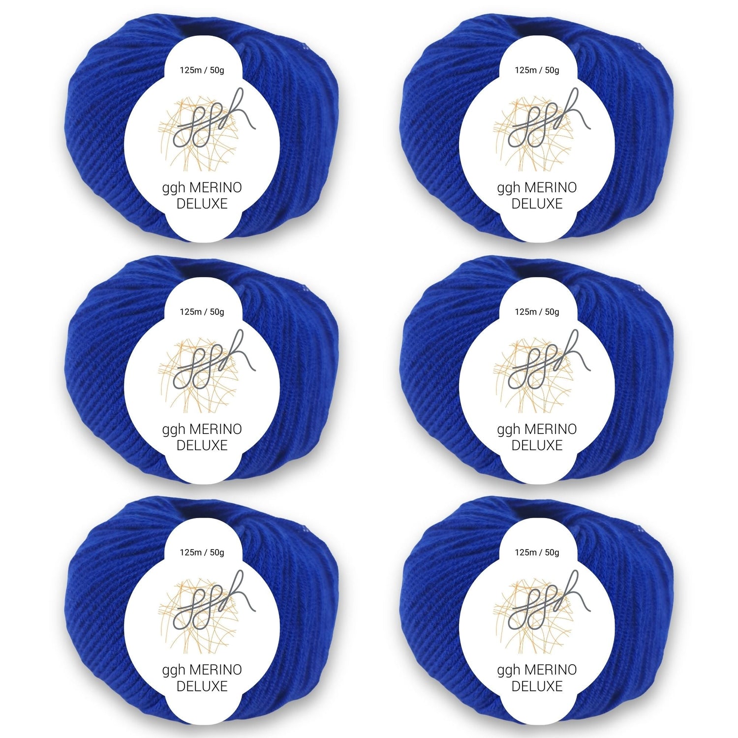 ggh Merino Deluxe - 300g Set (6x50g) - 022 - Dunkelblau - ggh Wolle