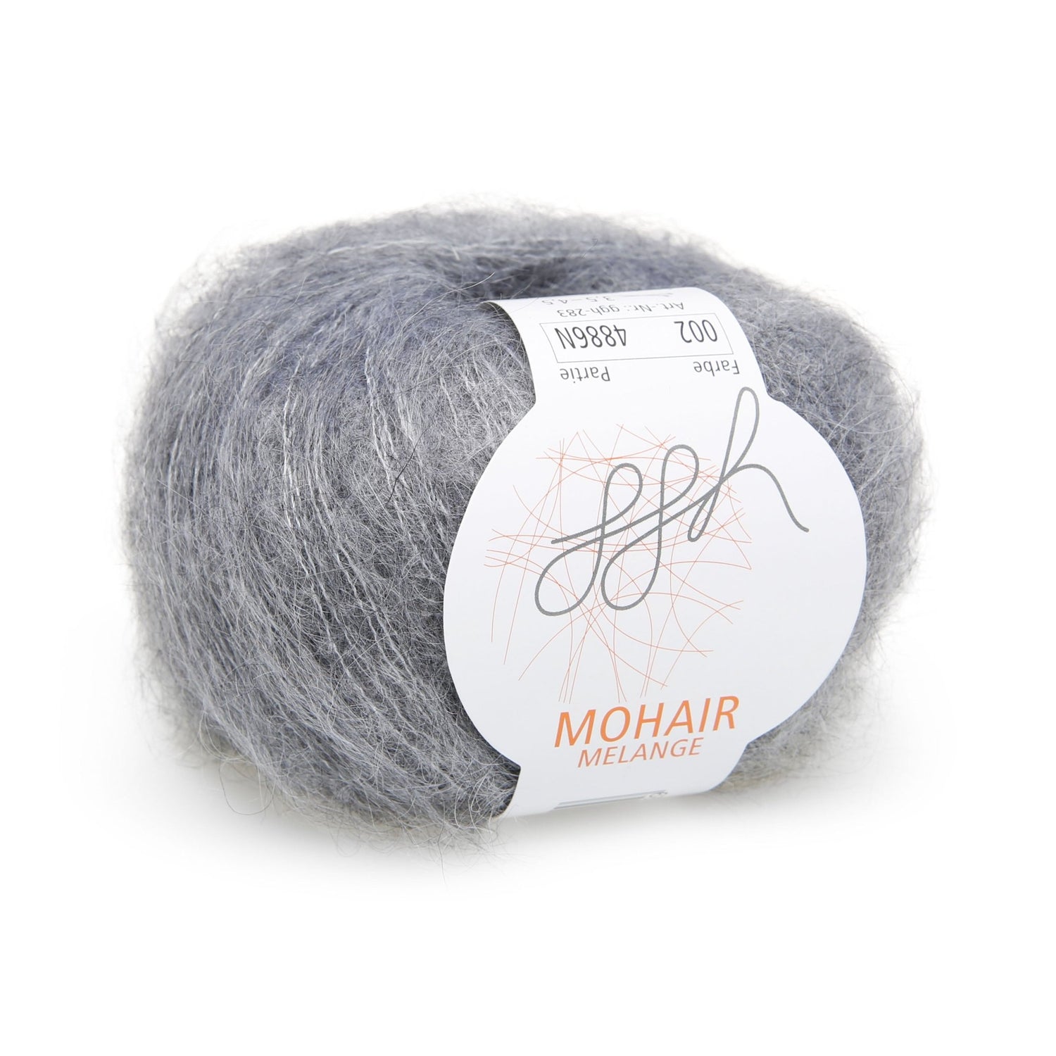 ggh Mohair Melange | 002 - Mittelgrau - ggh Wolle