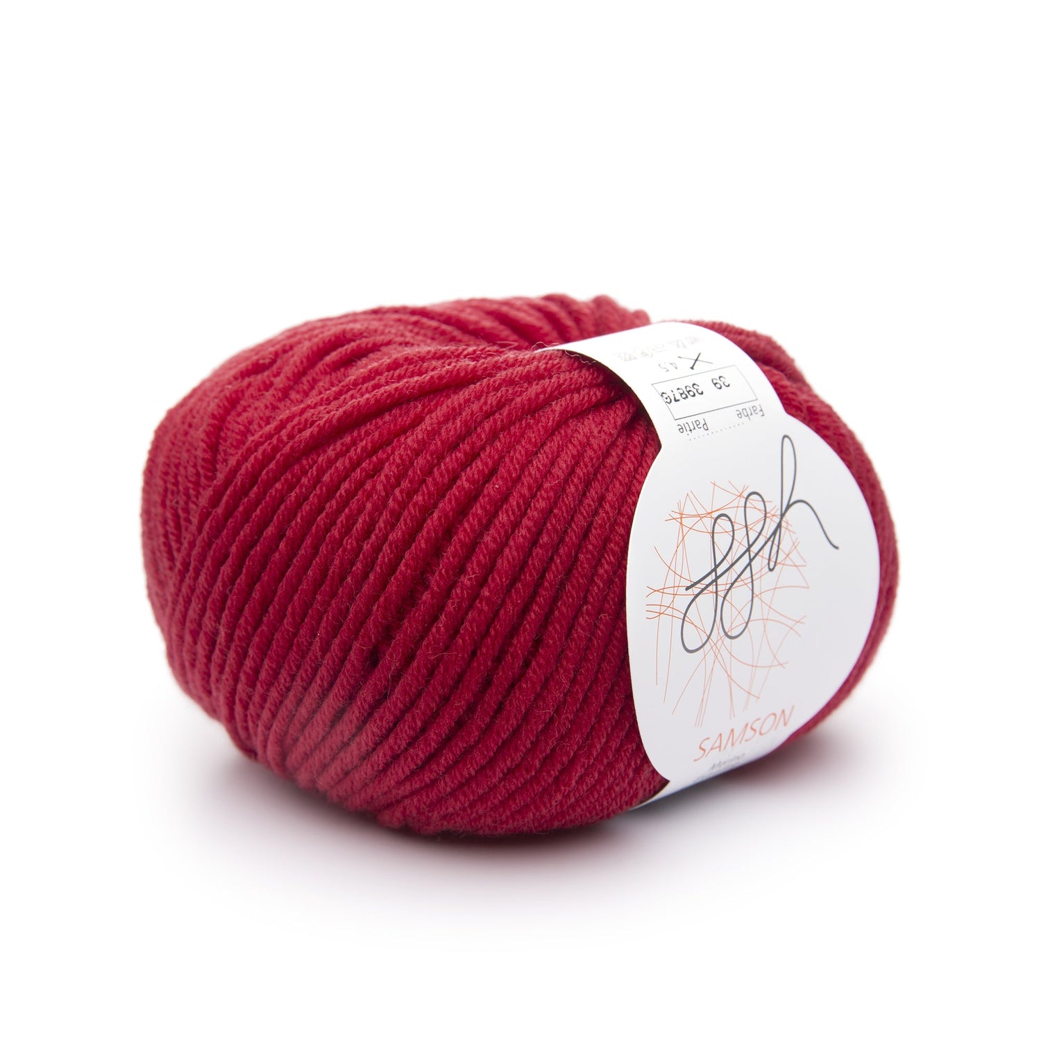 ggh Samson | Merinowolle | 85m/50g | 039 - Rot - ggh Wolle