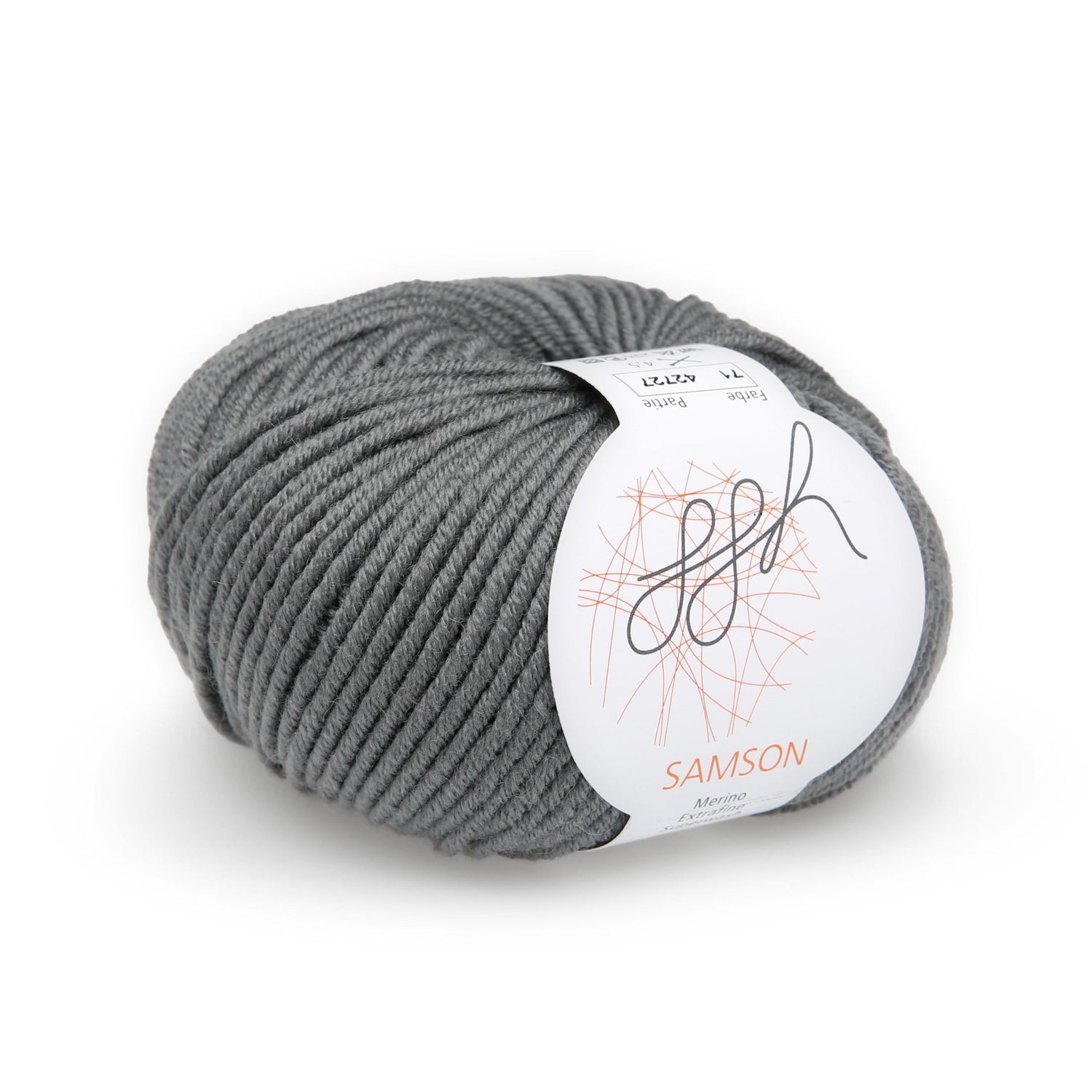 ggh Samson | Merinowolle | 85m/50g | 071 - Mittelgrau - ggh Wolle
