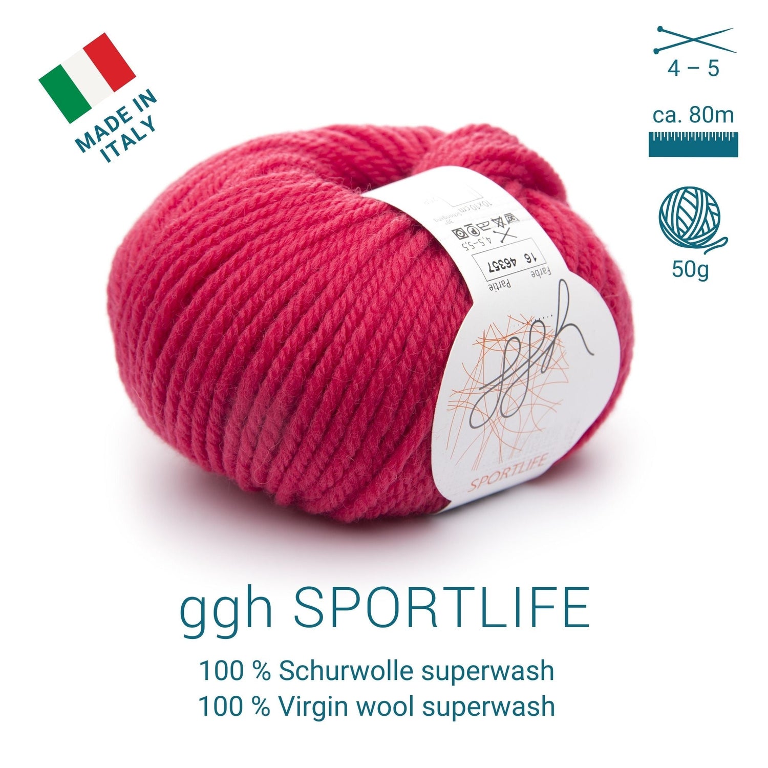 ggh Sportlife | 016 - Leuchtend Rot - ggh Wolle