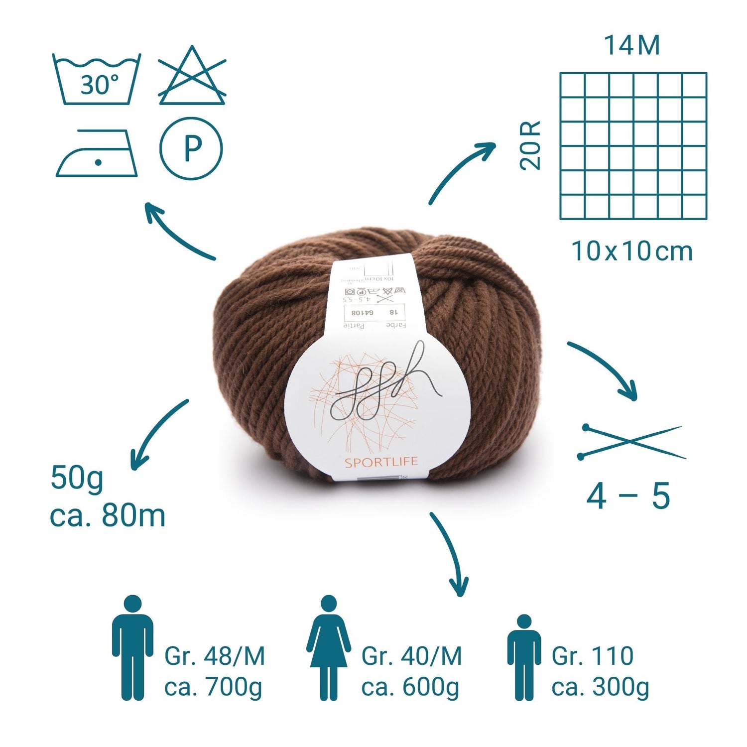 ggh Sportlife | 018 - Haselnussbraun - ggh Wolle