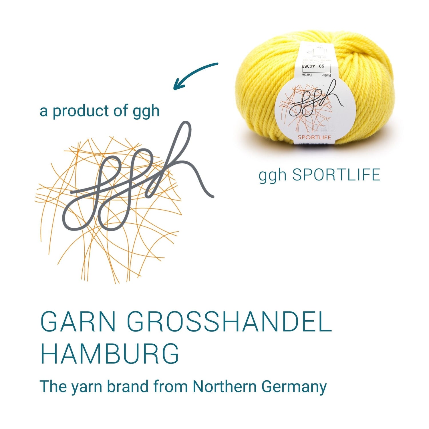 ggh Sportlife Box | Set mit 300g (6x50g) | 023 – Sonnenreflex - ggh Wolle