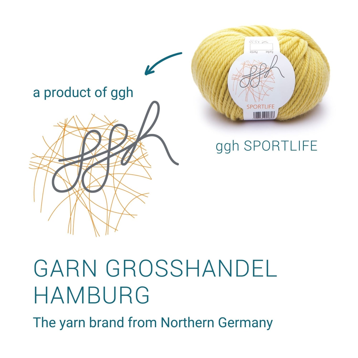 ggh Sportlife Box | Set mit 300g (6x50g) | 048 – Senfgelb - ggh Wolle