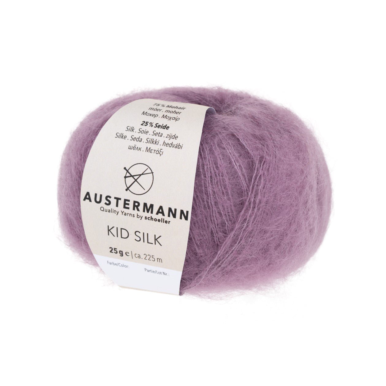 Kid Silk | 225 M - 25 G | 24 - Mauve - ggh Wolle