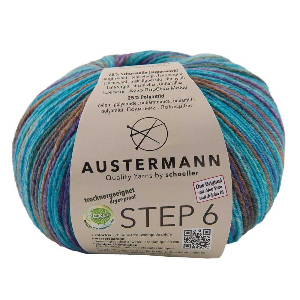Step 6 Color Exp | 410 M - 150 G | 743 - Tuerkis - Bunt - ggh Wolle