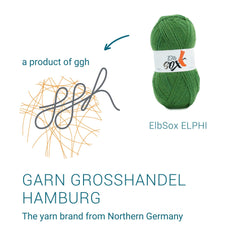 ElbSox Pier 4 | 100g Sockenwolle | 004 - Meeresgrün - ggh Wolle