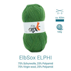 ElbSox Pier 4 | 100g Sockenwolle | 004 - Meeresgrün - ggh Wolle