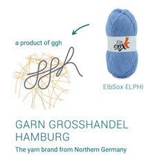 ElbSox Pier 4 | 100g Sockenwolle | 009 - Himmelblau - ggh Wolle
