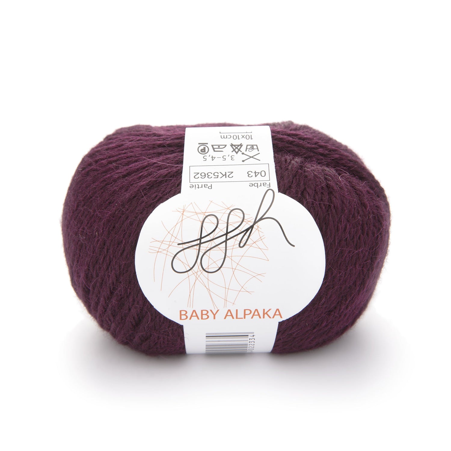 ggh Baby Alpaka Farbe | 100% Baby Alpaka Wolle | 100m/50g | 043 - Aubergine - ggh Wolle