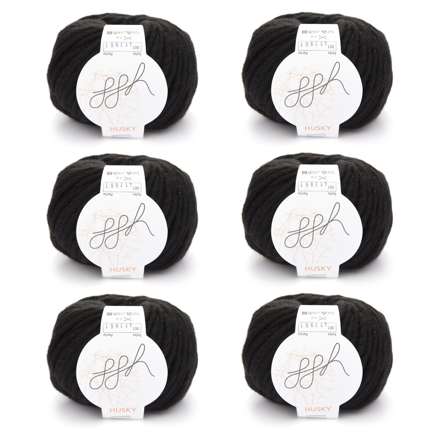 ggh Husky Box | 300g Set (6x50g) – 001 – Schwarz - ggh Wolle