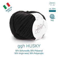 ggh Husky Box | 300g Set (6x50g) – 001 – Schwarz - ggh Wolle