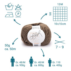 ggh Husky Box | 300g Set (6x50g) – 030 – Lederbraun - ggh Wolle