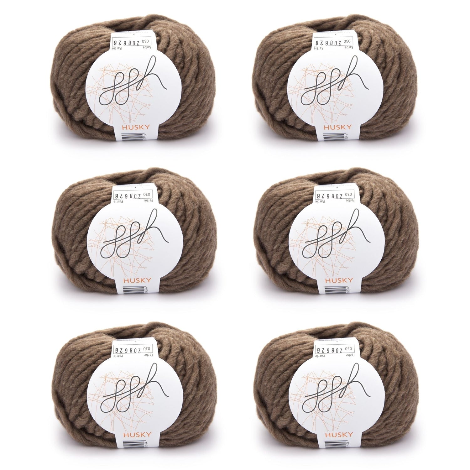 ggh Husky Box | 300g Set (6x50g) – 030 – Lederbraun - ggh Wolle