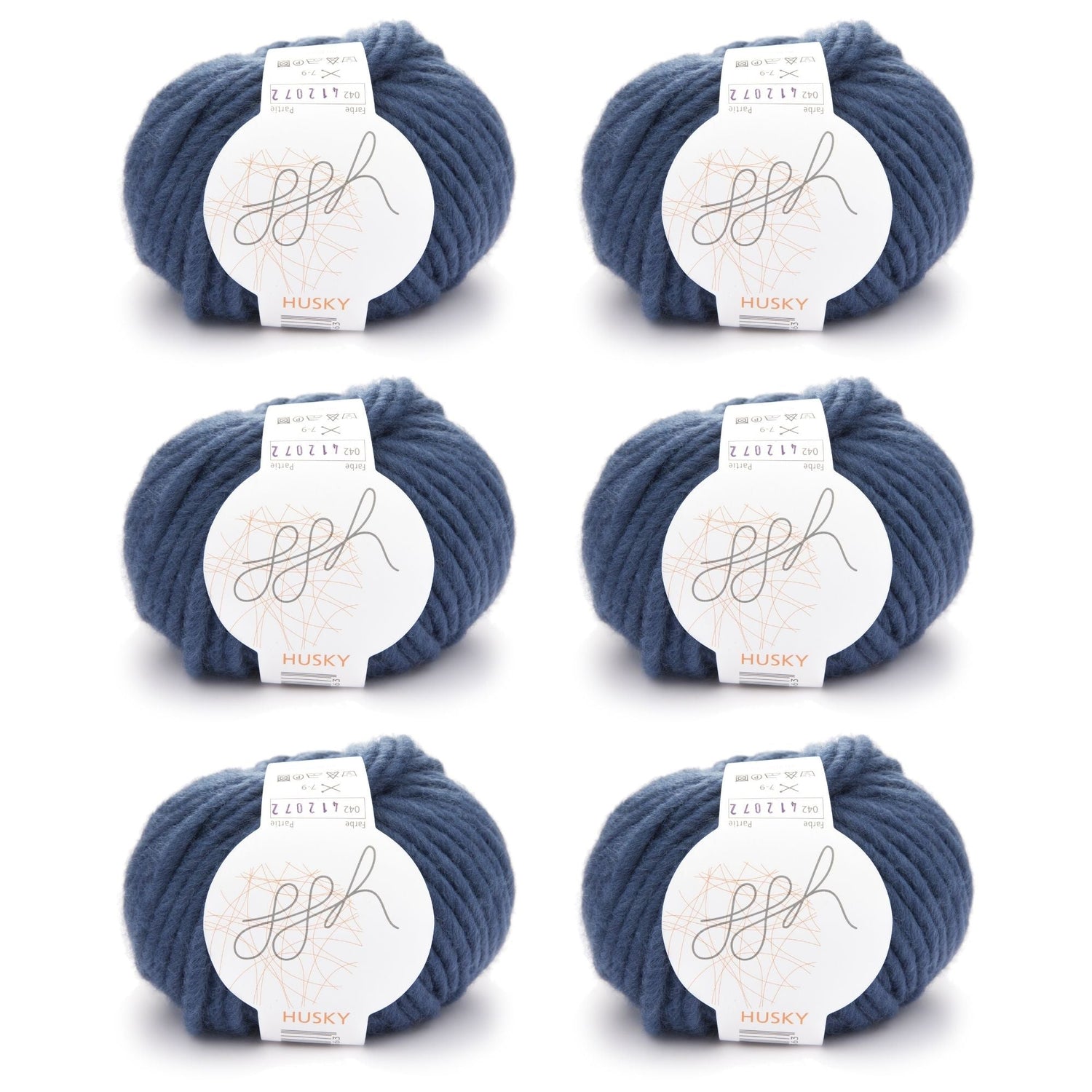 ggh Husky Box | 300g Set (6x50g) – 042 – Ozeanblau - ggh Wolle